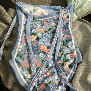 Women New Double-Sided Floral One Piece Swimsuits Reversible Tie Shoulder Monoki